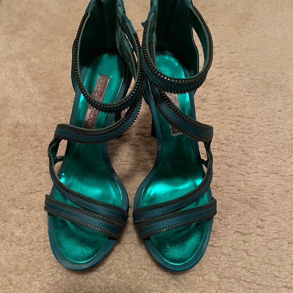 Green BCBG heels